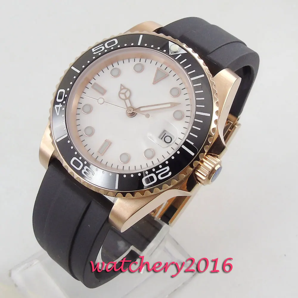 40mm Sterile White Dial Top Brand Luxury Stainless steel Case Sapphire Glass Date Automatic movement men's Watch
40mm Sterile White Dial Top Brand Luxury Stainless steel Case Sapphire Glass Date Automatic movement men's Watch