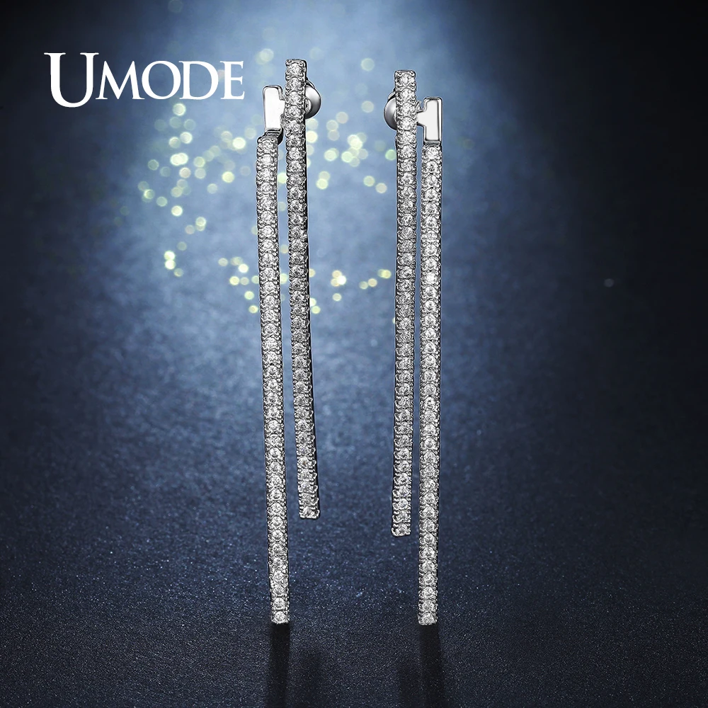UMODE New Double Bar Shape Crystal Long Drop Earrings for Women Aros Wedding Bridal Pending Boucle D'oreille Femme 2017 AUE0282
UMODE New Double Bar Shape Crystal Long Drop Earrings for Women Aros Wedding Bridal Pending Boucle D'oreille Femme 2017 AUE0282