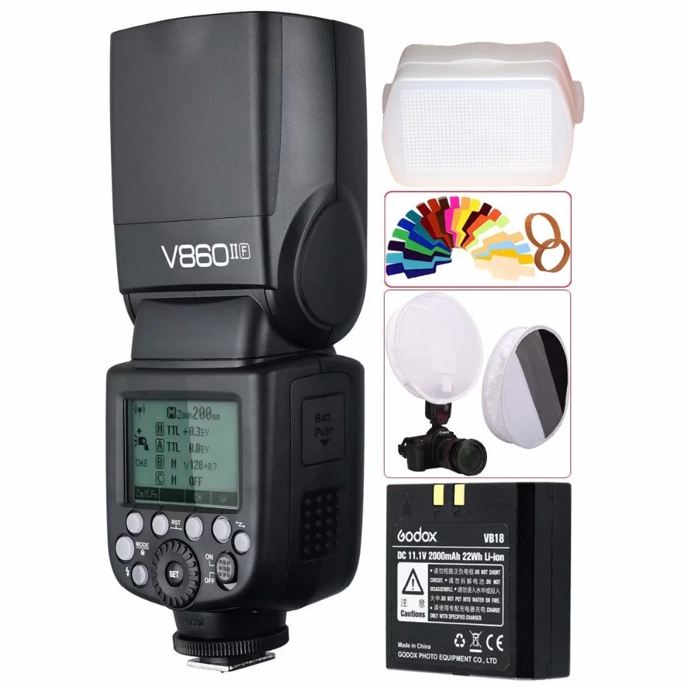 Godox Ving V860II V860II-F TTL HSS 1/8000 Li-ion Battery Speedlite Flash for Fujifilm Fuji DSLR + Gift Kit
Godox Ving V860II V860II-F TTL HSS 1/8000 Li-ion Battery Speedlite Flash for Fujifilm Fuji DSLR + Gift Kit