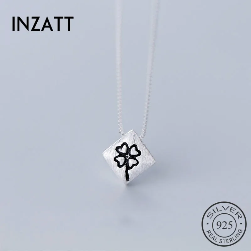 INZATT Real 925 Sterling Silver Minimalist Square Pendant Necklace For Fashion Women Party Trendy Four-leaf clover Fine Jewelry
INZATT Real 925 Sterling Silver Minimalist Square Pendant Necklace For Fashion Women Party Trendy Four-leaf clover Fine Jewelry
