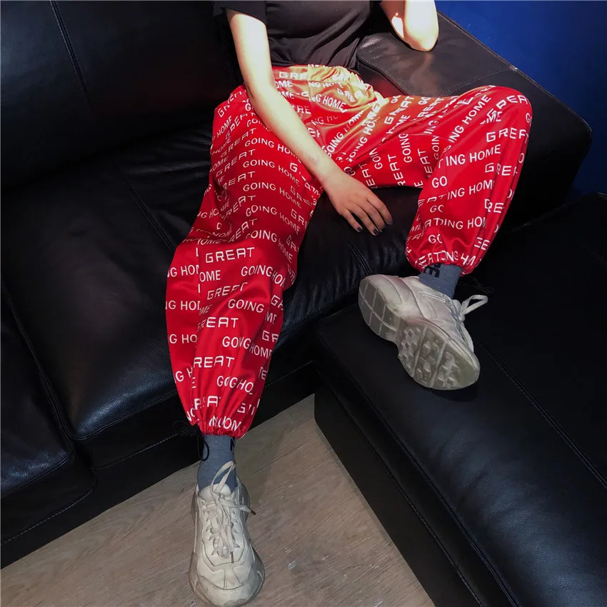 Harem Pants women hip-hop letters bunch legs new fashion pants Harajuku street punk casual Loose Large size pants
Harem Pants women hip-hop letters bunch legs new fashion pants Harajuku street punk casual Loose Large size pants