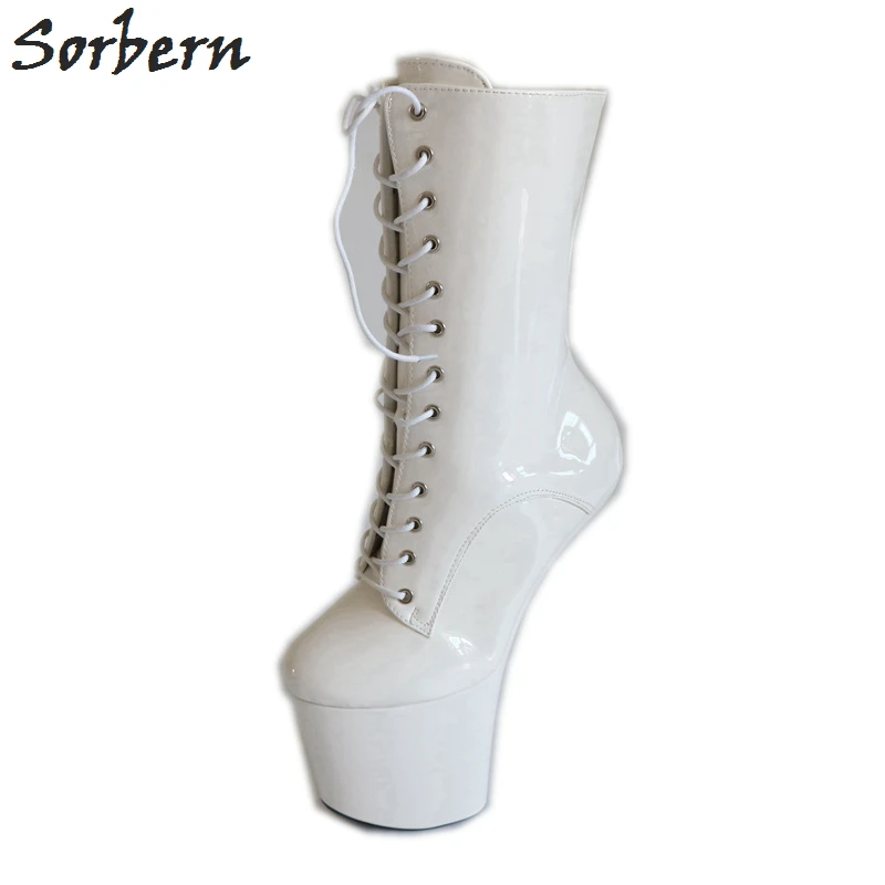 Sorbern Black Hoof Heel Sexy Fetish Boots Mid-calf Women Shoes High Heels Patent Leather Cosplay Boots Unisex Plus Size 36-46
Sorbern Black Hoof Heel Sexy Fetish Boots Mid-calf Women Shoes High Heels Patent Leather Cosplay Boots Unisex Plus Size 36-46