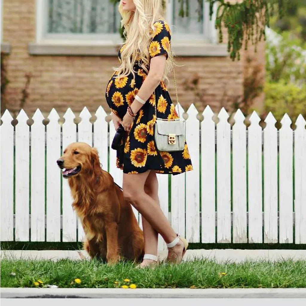 Maternity Clothing China style Casual Floral Pregnants Dress maternity dresses photography props nursing dress Sunflower Print
Maternity Clothing China style Casual Floral Pregnants Dress maternity dresses photography props nursing dress Sunflower Print