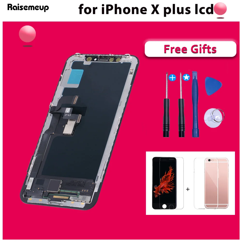 Complete Assembled lcd pantalla for iphone X LCD Digitizer Display Replacement parts with free ship +Tool sets +Tempered Glass
Complete Assembled lcd pantalla for iphone X LCD Digitizer Display Replacement parts with free ship +Tool sets +Tempered Glass