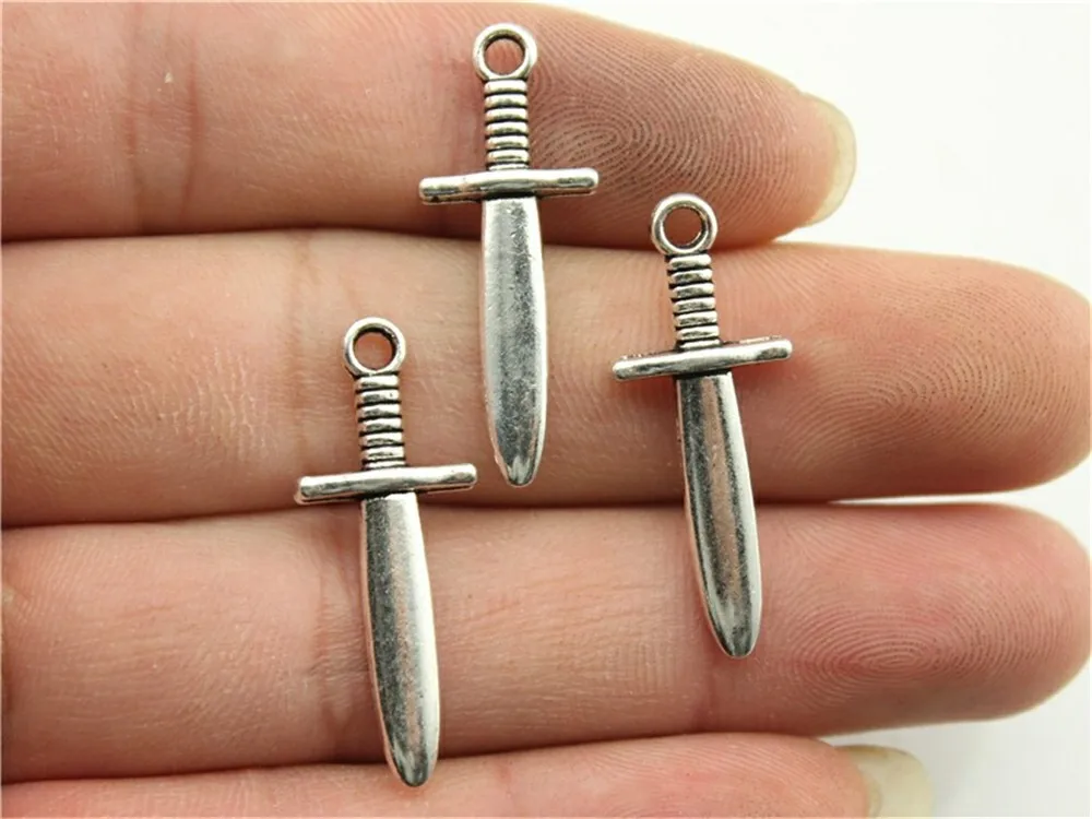 WYSIWYG 6pcs 30x12x4mm Sword Charm Pendants For Jewelry Making Antique Silver Sword Pendants Charm Sword
WYSIWYG 6pcs 30x12x4mm Sword Charm Pendants For Jewelry Making Antique Silver Sword Pendants Charm Sword