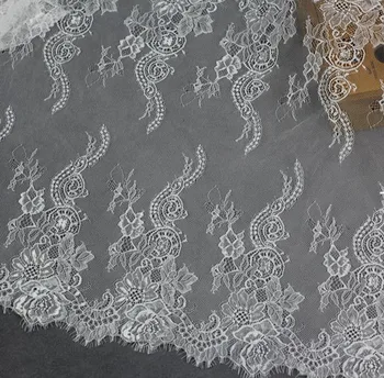Bridal lace trimmingFrench chantilly lace fabric white Eyelash Lace trim wedding dress Sewing Accessories 64cm Wide 3meter/lot
Bridal lace trimmingFrench chantilly lace fabric white Eyelash Lace trim wedding dress Sewing Accessories 64cm Wide 3meter/lot