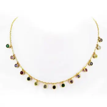 Colorful Water Drop CZ Charm Bohemia Style Statement Necklace 35+5cm 2019 Summer Rainbow CZ Bead Gold Color Chain Choker Colar
Colorful Water Drop CZ Charm Bohemia Style Statement Necklace 35+5cm 2019 Summer Rainbow CZ Bead Gold Color Chain Choker Colar