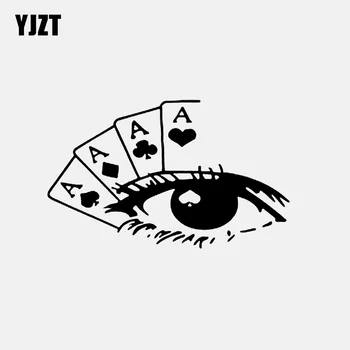 YJZT 13.3*8.2CM Coolest Eyes Spades Poker Cards Gambling Decor Vinyl Car Sticker Accessories C12-1300
YJZT 13.3*8.2CM Coolest Eyes Spades Poker Cards Gambling Decor Vinyl Car Sticker Accessories C12-1300