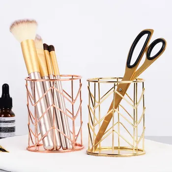 Golden Pen Holder Nordic Ins Rose Gold Office Supplies Multifunctional Wrought Iron Pen Holder Cosmetic Brush Tube Organizer
Golden Pen Holder Nordic Ins Rose Gold Office Supplies Multifunctional Wrought Iron Pen Holder Cosmetic Brush Tube Organizer
