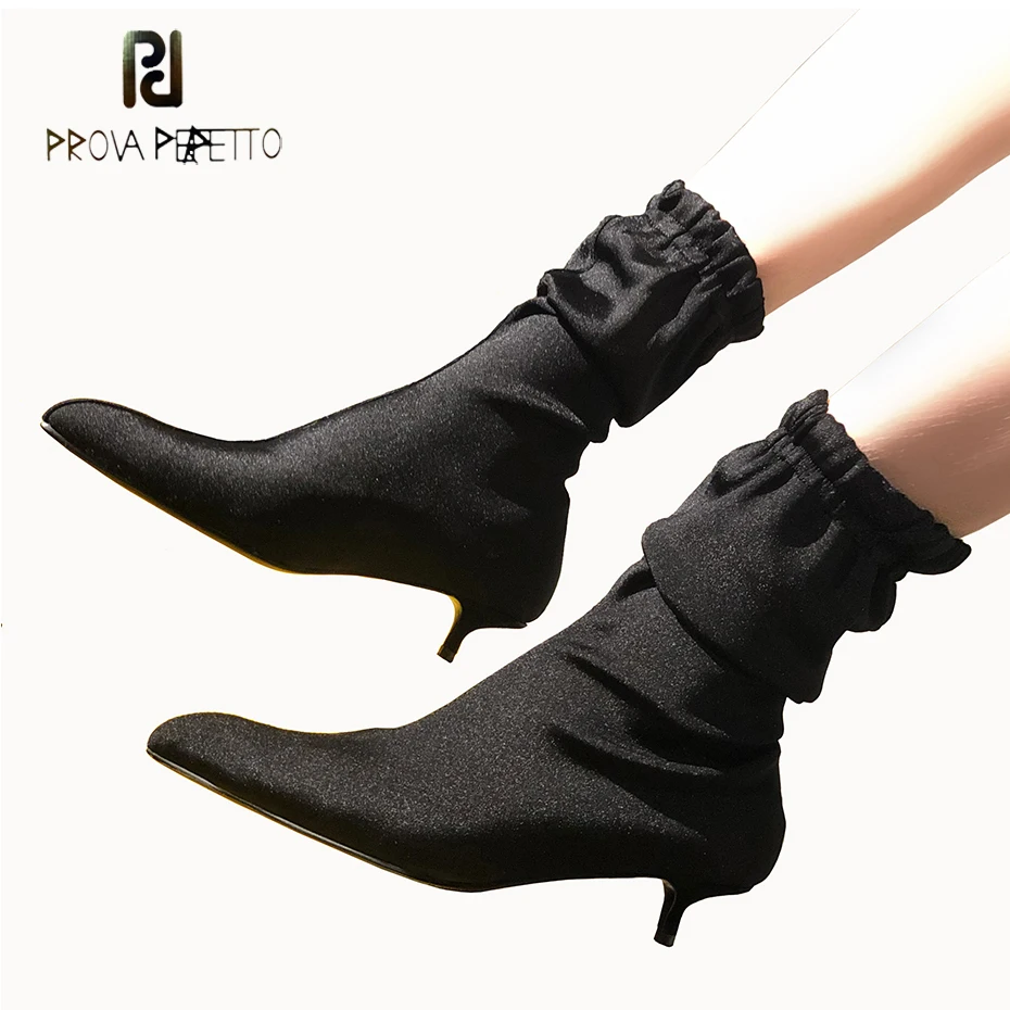 Prova Perfetto sping autumn new women thigh high boots pointed toe kitten heel chelsea boots fashion elastic sock boots females
Prova Perfetto sping autumn new women thigh high boots pointed toe kitten heel chelsea boots fashion elastic sock boots females