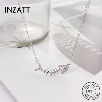 INZATT Real 925 Sterling Silver Fish Bone Zircon Hyperbole Pendant Necklace For Women Gold Color Design Fine Jewelry
INZATT Real 925 Sterling Silver Fish Bone Zircon Hyperbole Pendant Necklace For Women Gold Color Design Fine Jewelry