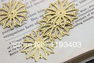 

20PCS RAW brass Filigree Jewelry Connectors Setting Cab Base Connector Finding 25mm(FILIG-RB-46)