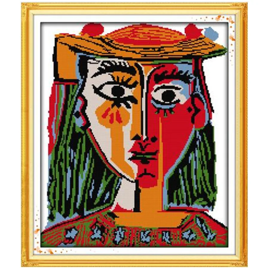 Picasso Wear A Hat Of The Woman Oil Painting Counted Cross Stitch Kits water soluble canva DMC Cross-stitch Kit Embroidery sets
Picasso Wear A Hat Of The Woman Oil Painting Counted Cross Stitch Kits water soluble canva DMC Cross-stitch Kit Embroidery sets