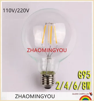 YON G95 Big light bulb 2W 4W 6W 8W 12W 15W filament led bulb E27 clear glass indoor lighting lamp AC 110V/220V Led Edison Bulb
YON G95 Big light bulb 2W 4W 6W 8W 12W 15W filament led bulb E27 clear glass indoor lighting lamp AC 110V/220V Led Edison Bulb
