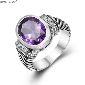 Vintage Jewelry Purple Quartz Quartz Stone 925 Sterling Silver Ring for Women Casual Clothes Birthday Gift Accessories
Vintage Jewelry Purple Quartz Quartz Stone 925 Sterling Silver Ring for Women Casual Clothes Birthday Gift Accessories