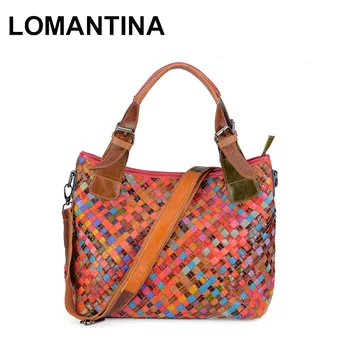 LOMANTINA Real Cow Leather Ladies HandBags Women Genuine Leather Bags Totes Knitting Hign Quality Designer Luxury Brand Bag
LOMANTINA Real Cow Leather Ladies HandBags Women Genuine Leather Bags Totes Knitting Hign Quality Designer Luxury Brand Bag