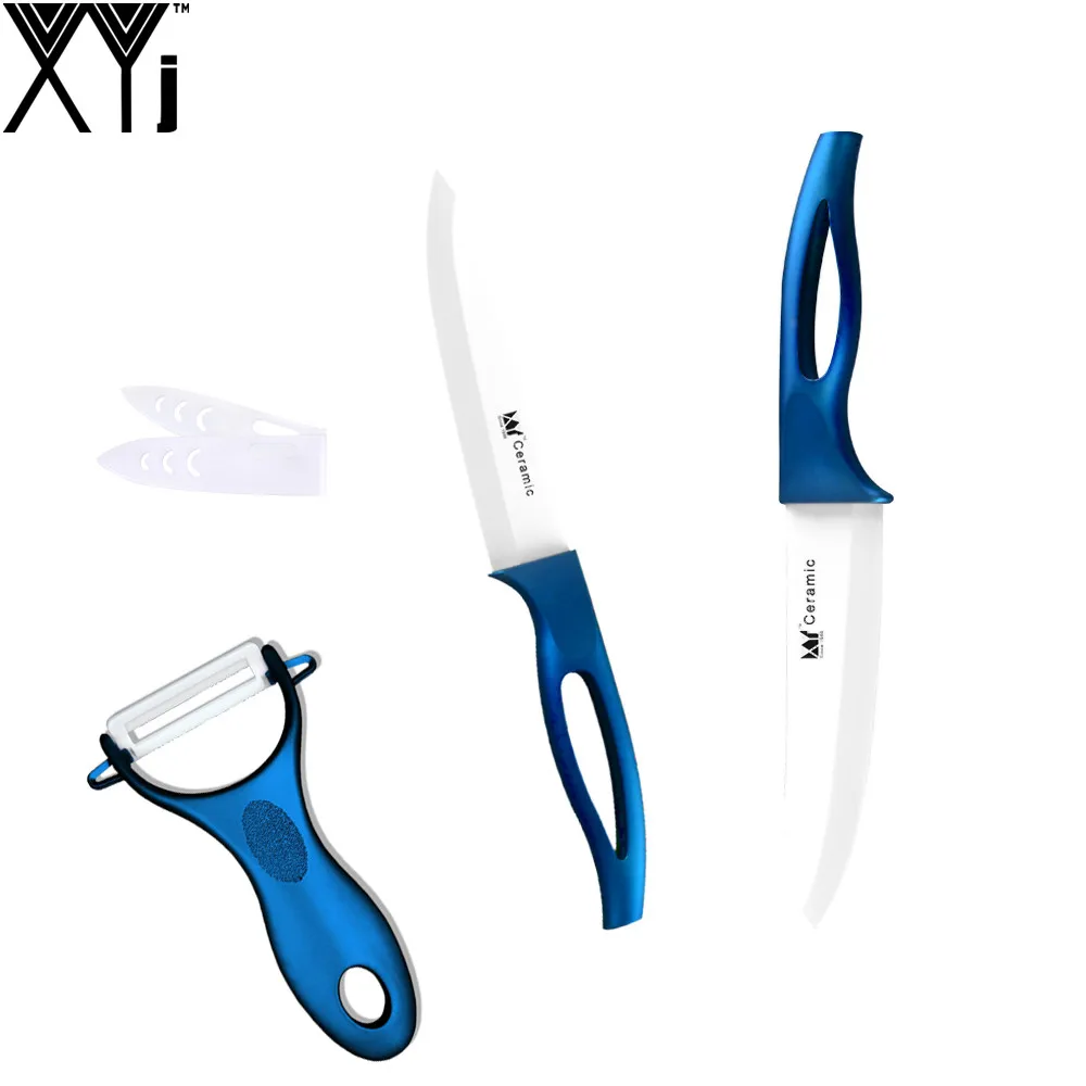 XYJ Brand Kitchen Knife Non-Slip Hollow Handle Ceramic Knife Three-Piece Set Practical Cooking Tools 5 Inch 6 Inch + Peeler Sale 
XYJ Brand Kitchen Knife Non-Slip Hollow Handle Ceramic Knife Three-Piece Set Practical Cooking Tools 5 Inch 6 Inch + Peeler Sale