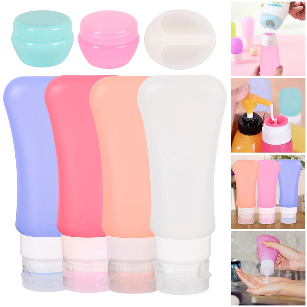 7pcs 89ML Portable Silicone Travel Bottle Liquid Container Empty Refillable Lotion Points Shampoo Cream Trip Bottle With Nozzle
7pcs 89ML Portable Silicone Travel Bottle Liquid Container Empty Refillable Lotion Points Shampoo Cream Trip Bottle With Nozzle