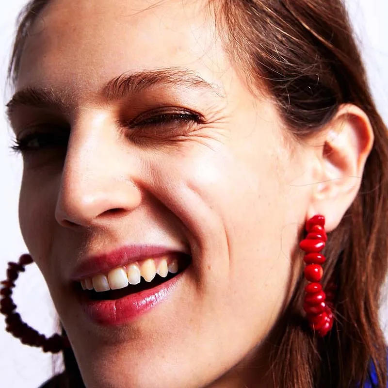 Wholesale Coral Drop Earring Natural Geen Red Colorful Natural Stone C Shape Earring Stone Beads Fashion Boho Jewelry for Women
Wholesale Coral Drop Earring Natural Geen Red Colorful Natural Stone C Shape Earring Stone Beads Fashion Boho Jewelry for Women