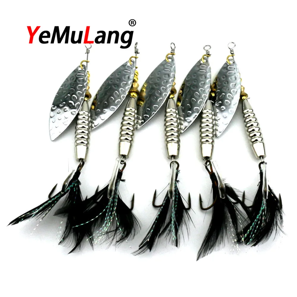 BB757 Spinner Metal Fishing Lures 10cm Artificial Spoon Lures With Feather Hook Bass Pesca Hard Bait For Fishing
BB757 Spinner Metal Fishing Lures 10cm Artificial Spoon Lures With Feather Hook Bass Pesca Hard Bait For Fishing