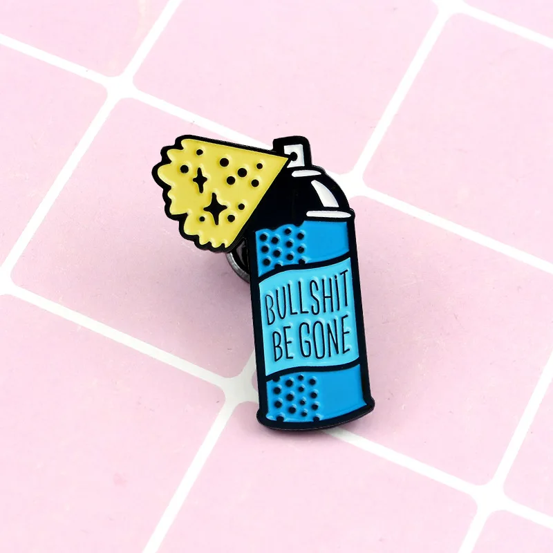 Fashion Enamel Badge Blue Sprayer Brooches BULLSHIT BE GONE Denim Collar Badge Backpack Coat Alloy Jewelry Women's Brooch Gift
Fashion Enamel Badge Blue Sprayer Brooches BULLSHIT BE GONE Denim Collar Badge Backpack Coat Alloy Jewelry Women's Brooch Gift