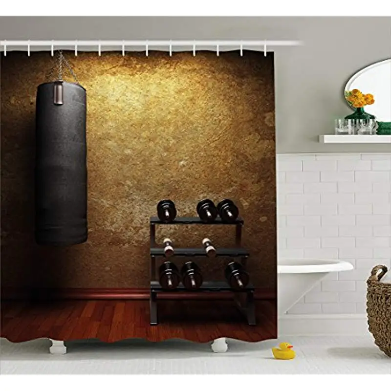 Vixm Fitness Shower Curtain Gym Room with Equipments Dumbbells Work Out Concept 3D Digital Print Fabric Bath Curtains
Vixm Fitness Shower Curtain Gym Room with Equipments Dumbbells Work Out Concept 3D Digital Print Fabric Bath Curtains