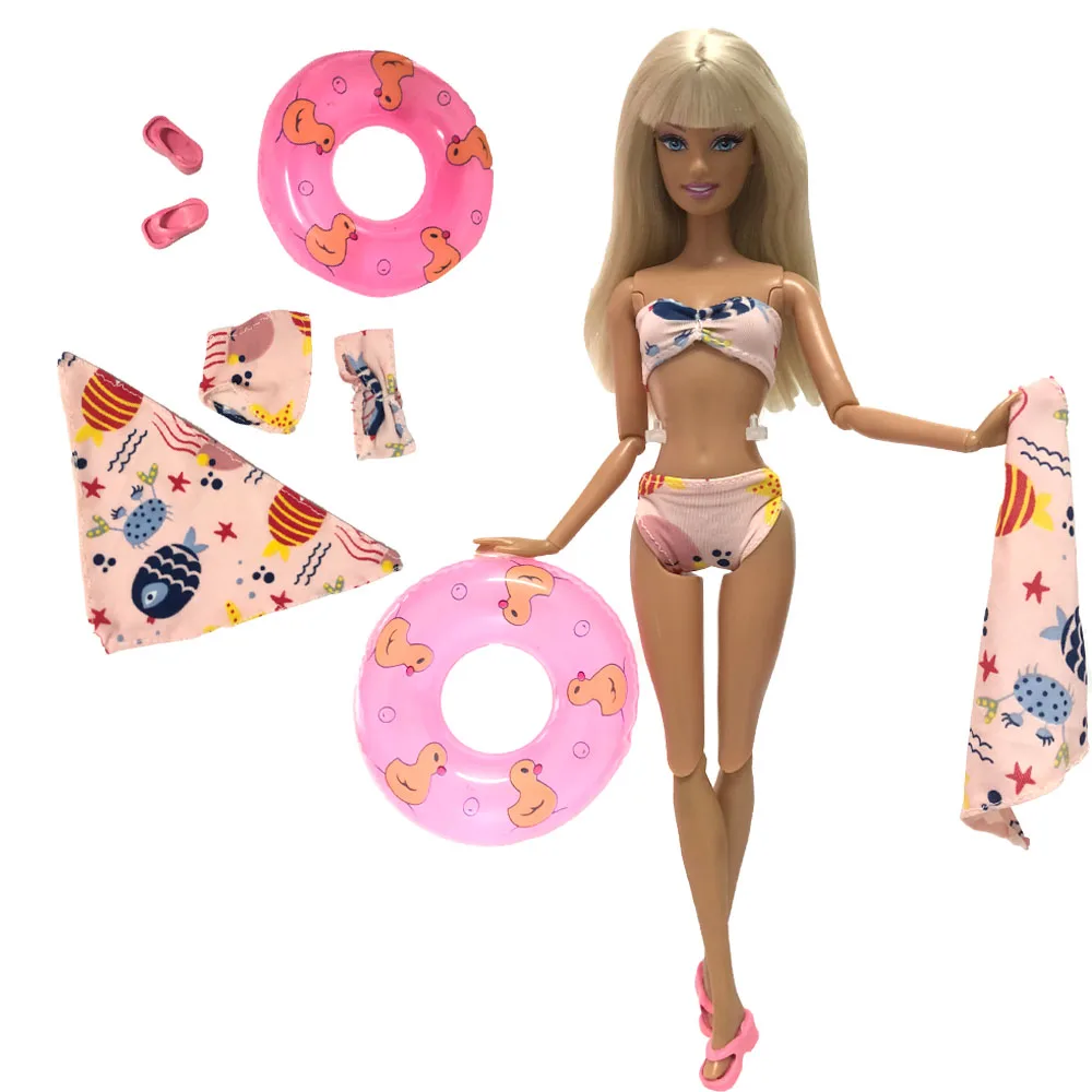 NK 3 Items /Set Doll Swimsuit+Slippers+Swimming Buoy Lifebelt Ring Summer Swimming Bikini Swimwear For Barbie Doll Accessories
NK 3 Items /Set Doll Swimsuit+Slippers+Swimming Buoy Lifebelt Ring Summer Swimming Bikini Swimwear For Barbie Doll Accessories