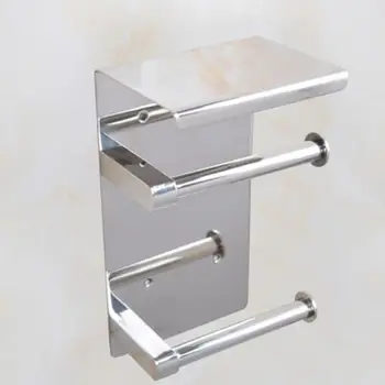 304 Stainless Steel Simple Double-layer Paper Towel Holder, Bathroom With Storage Panel Shelf Roll Holder
304 Stainless Steel Simple Double-layer Paper Towel Holder, Bathroom With Storage Panel Shelf Roll Holder