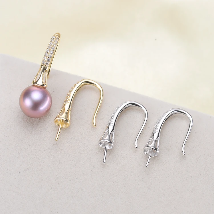 925 Silver Pearl Earrings Mountings Fashion Beautiful Earrings Findings Settings Jewelry Parts Fittings Women's Accessories
925 Silver Pearl Earrings Mountings Fashion Beautiful Earrings Findings Settings Jewelry Parts Fittings Women's Accessories