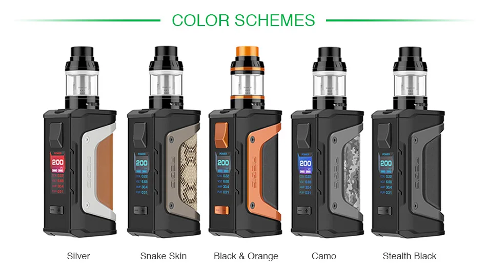 Original Geekvape Aegis Legend 200W Kit Electronic Cigarettes Box Mod Vape with Aero Mesh Sub Ohm Tank Vape Vaporizer E-cig Kit