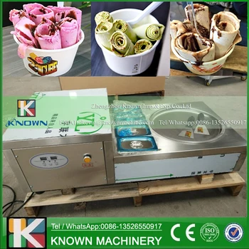 2017 New Design! Desktop type ice pan machine / fried ice cream roll machine with single round ice pan and 4 barrels
2017 New Design! Desktop type ice pan machine / fried ice cream roll machine with single round ice pan and 4 barrels