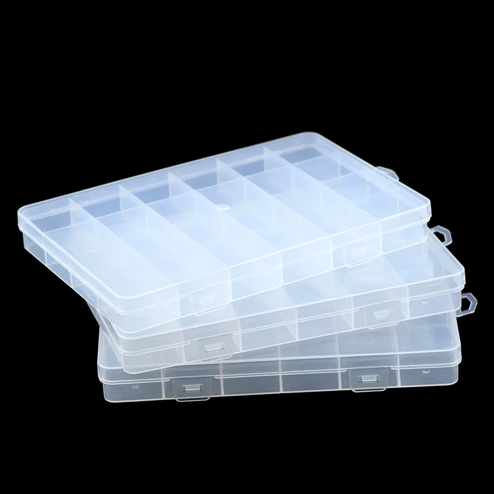 JHNBY Plastic Rectangle 24 Grid Compartment Storage big Box Earring Ring Jewelry Beads Case Container Display DIY accessories
JHNBY Plastic Rectangle 24 Grid Compartment Storage big Box Earring Ring Jewelry Beads Case Container Display DIY accessories