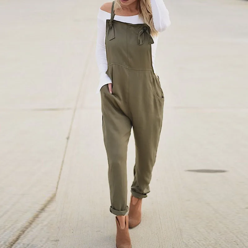2019 Summer ZANZEA Women Casual Spaghetti Straps Pockets Long Playsuit Solid Slim Jumpsuit Overalls Bodysuit Work Turnip Pants
2019 Summer ZANZEA Women Casual Spaghetti Straps Pockets Long Playsuit Solid Slim Jumpsuit Overalls Bodysuit Work Turnip Pants