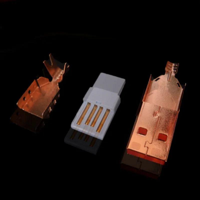 50set Top Fever Rose Gold Plated DIY 3 IN 1 USB Male Plug A type USB 2.0 Connection
50set Top Fever Rose Gold Plated DIY 3 IN 1 USB Male Plug A type USB 2.0 Connection