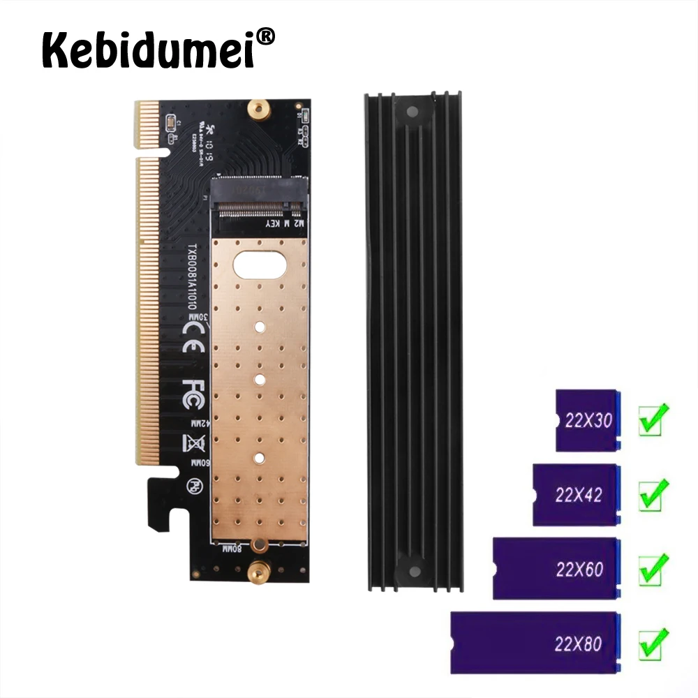 Kebidumei M.2 NVMe SSD NGFF TO PCIE 3.0 X16 X4 Adapter M Key Interface Expansion Card Full Speed Support 2230 to 2280 SSD
Kebidumei M.2 NVMe SSD NGFF TO PCIE 3.0 X16 X4 Adapter M Key Interface Expansion Card Full Speed Support 2230 to 2280 SSD