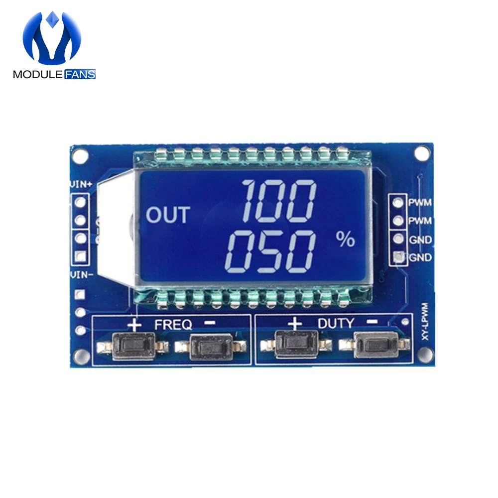 Signal Generator PWM Pulse Frequency Duty Cycle Adjustable Module LCD Display 1Hz-150Khz 3.3V-30V PWM Board Module
Signal Generator PWM Pulse Frequency Duty Cycle Adjustable Module LCD Display 1Hz-150Khz 3.3V-30V PWM Board Module