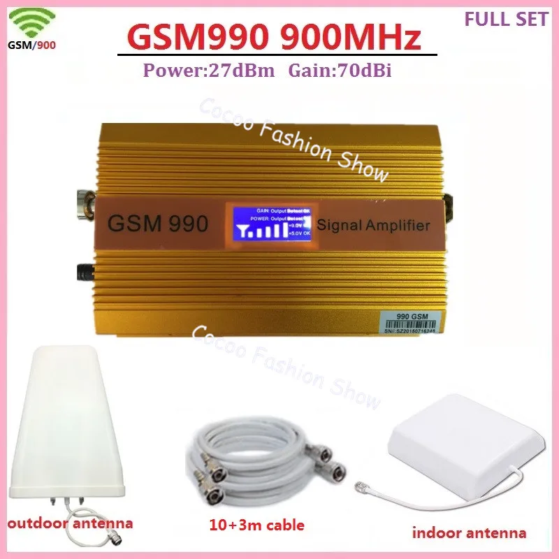

LCD Display ! High Gain 70dB 2G GSM 900MHz Mobile Phone Signal Booster GSM Celular Cell Phone Signal Repeater Amplifier Full Set