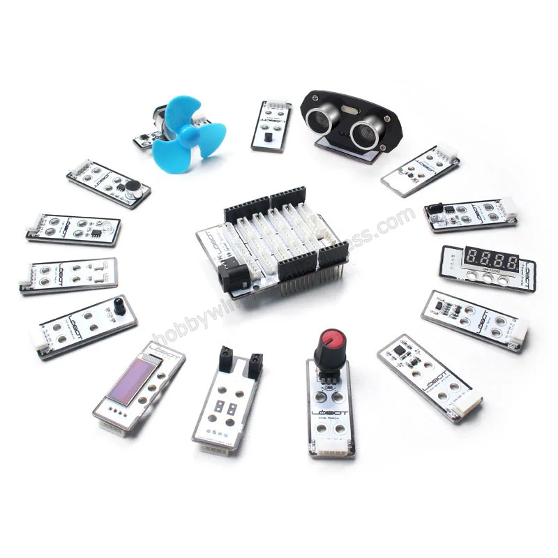 Robot Sensor Kit Compatible with Arduino Programming LOBOT Light Sound Accelerometer Color Avoid Obstacles Touch Infrared sensor
Robot Sensor Kit Compatible with Arduino Programming LOBOT Light Sound Accelerometer Color Avoid Obstacles Touch Infrared sensor