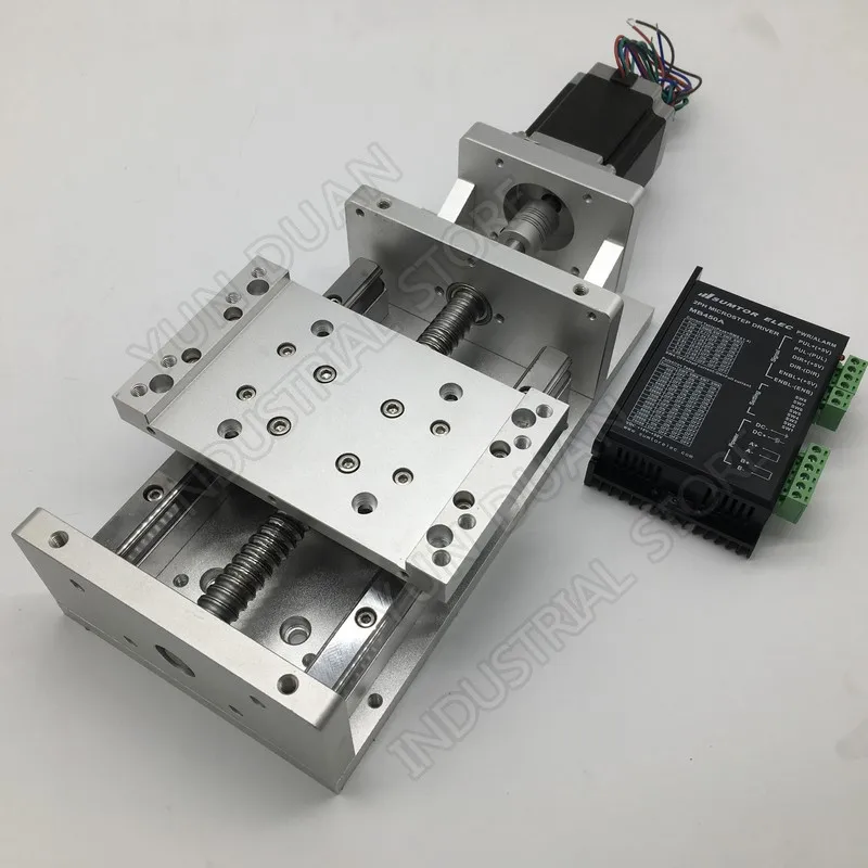 100MM 200MM Stroke Module Electric Sliding Table & NEMA23 Stepper Motor & Driver Slide Linear Stage Ballscrew Guide Platform CNC
100MM 200MM Stroke Module Electric Sliding Table & NEMA23 Stepper Motor & Driver Slide Linear Stage Ballscrew Guide Platform CNC