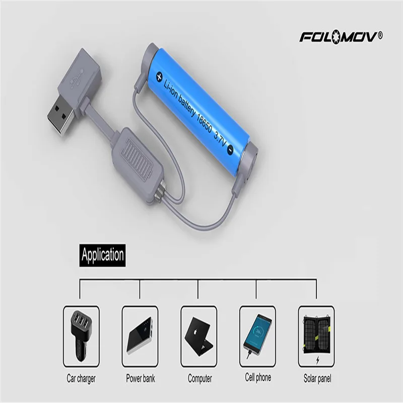 Folomov A1 18650 Battery Charger for Li-ion Batteries Multifunction Magnetic USB Charger Mini Charging With Power Bank Function
Folomov A1 18650 Battery Charger for Li-ion Batteries Multifunction Magnetic USB Charger Mini Charging With Power Bank Function