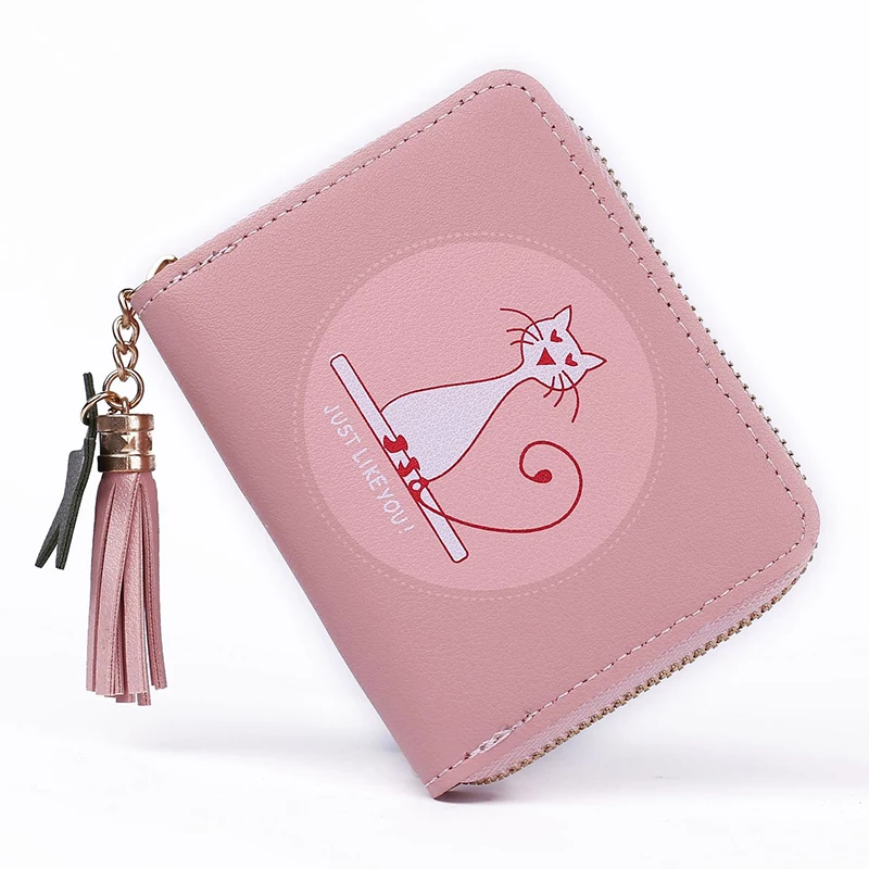 2019 women Candy colorsr PU New pattern Purse Student Cute cat Tassels Stars decorate coin purse Mini card bag Five color choice
2019 women Candy colorsr PU New pattern Purse Student Cute cat Tassels Stars decorate coin purse Mini card bag Five color choice