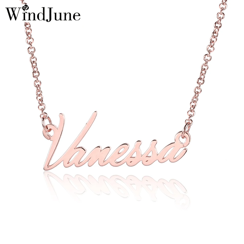 WindJune Personalized Name Necklaces Women Necklace & Pendant Stainless Steel Nameplate Necklace Custom Jewelry Gift Wholesale
WindJune Personalized Name Necklaces Women Necklace & Pendant Stainless Steel Nameplate Necklace Custom Jewelry Gift Wholesale