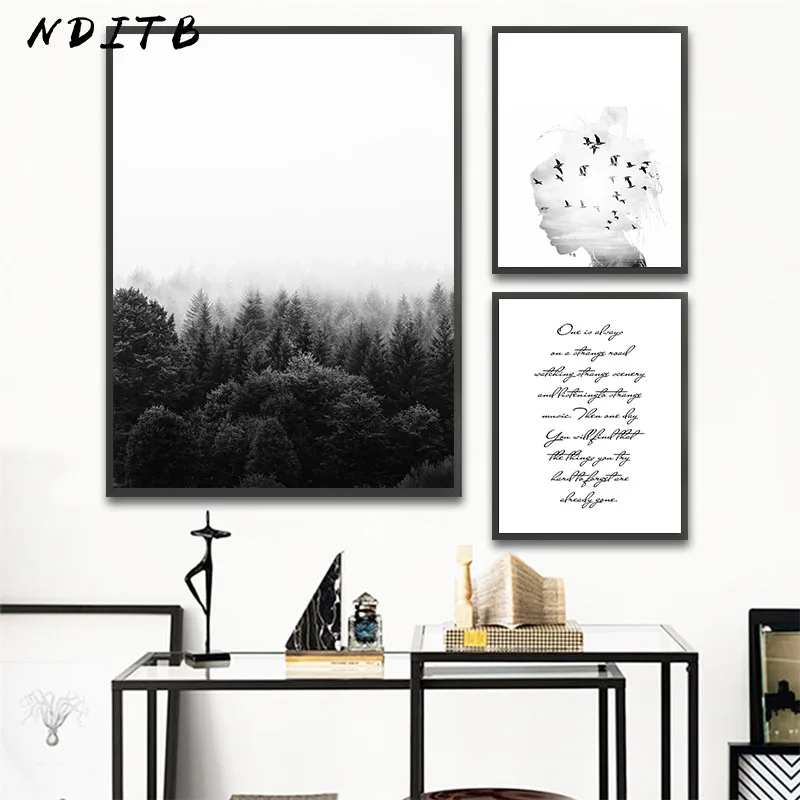 NDITB Foggy Forest Scandinavia Painting Landscape Canvas Art Posters Prints Wall Picture for Living Room Nordic Decoration
NDITB Foggy Forest Scandinavia Painting Landscape Canvas Art Posters Prints Wall Picture for Living Room Nordic Decoration