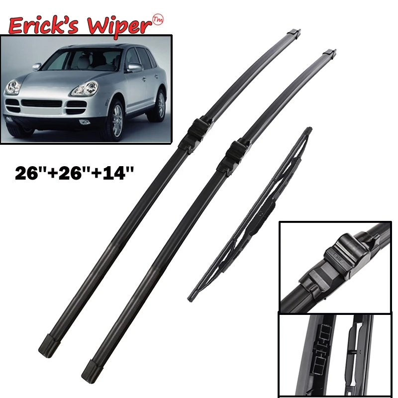 Erick's Wiper LHD Front Rear Wiper Blades Kit Set For Porsche Cayenne 2003 2004 2005 2006 Windshield Windscreen 26"26"14"
Erick's Wiper LHD Front Rear Wiper Blades Kit Set For Porsche Cayenne 2003 2004 2005 2006 Windshield Windscreen 26"26"14"