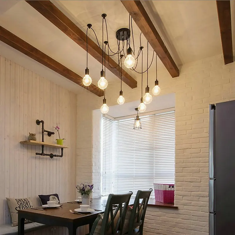 Vintage DIY Nordic Spider Pendant Lamp Multiple Adjustable Retro Pendant Light Loft Classic Decorative Fixture Lighting Led Home
Vintage DIY Nordic Spider Pendant Lamp Multiple Adjustable Retro Pendant Light Loft Classic Decorative Fixture Lighting Led Home