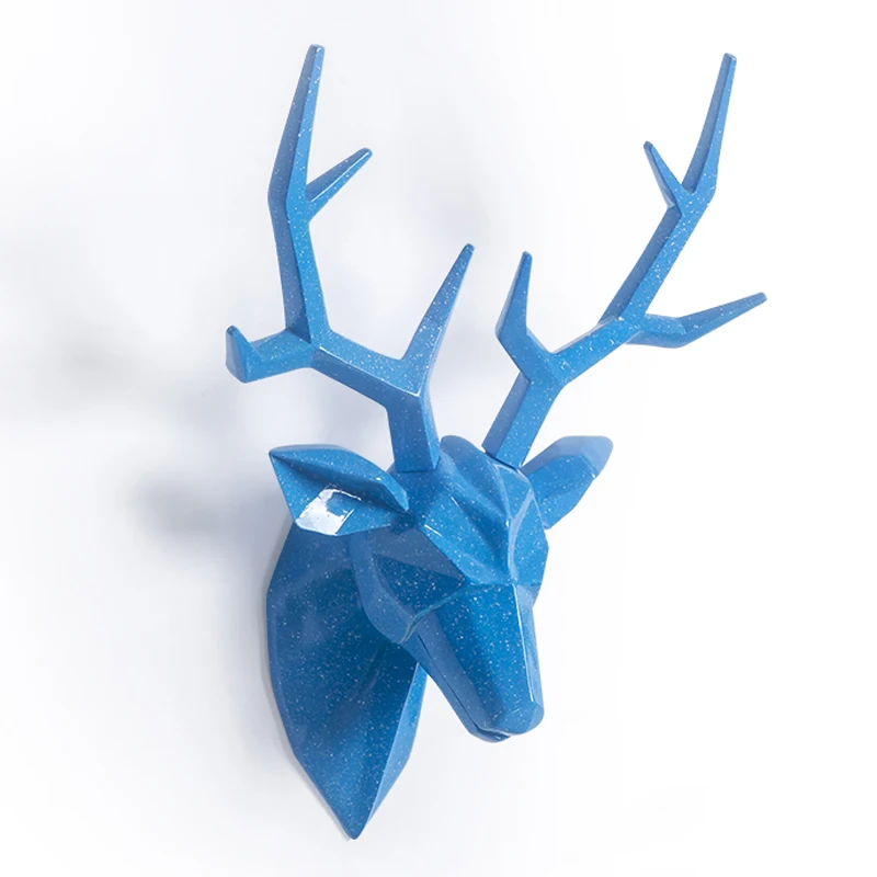 49x60x24.5cm Super Big Deer Head Statue Home Decoration Accessories 3D Elk Statue Abstract Sculpture Living Room Wall Hang Decor 
49x60x24.5cm Super Big Deer Head Statue Home Decoration Accessories 3D Elk Statue Abstract Sculpture Living Room Wall Hang Decor