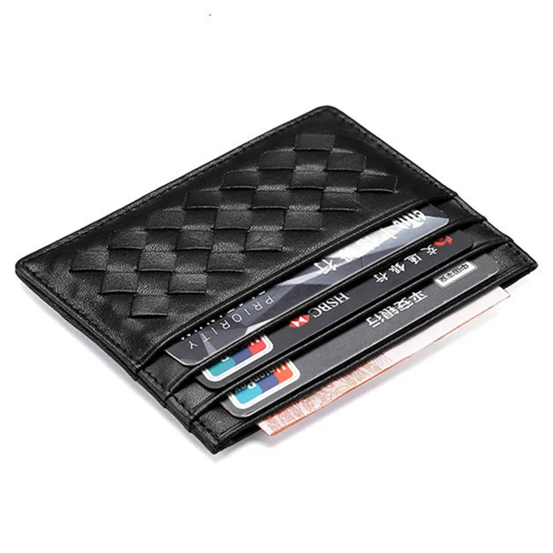 Men Weave Genuine Leather Bank Card Case Thin Mini Card Wallet Man Business ID Credit Cards Holder Cards Pack Cash Pocket Woman
Men Weave Genuine Leather Bank Card Case Thin Mini Card Wallet Man Business ID Credit Cards Holder Cards Pack Cash Pocket Woman