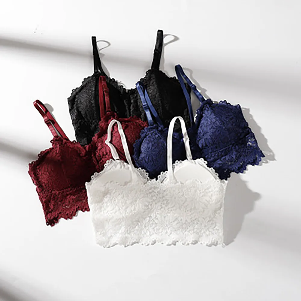 Women Bralette Tops Sexy Solid Bra Top Solid Vest Lace Seamless Breathable Push Up Underwear top koronkowy топик кружевной #E
Women Bralette Tops Sexy Solid Bra Top Solid Vest Lace Seamless Breathable Push Up Underwear top koronkowy топик кружевной #E