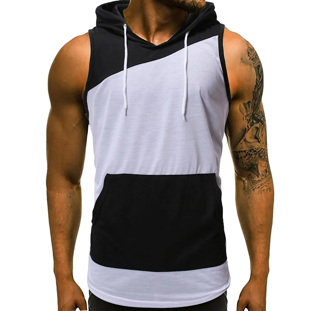 Men Hooded tank top Summer Casual Patchwork Hooded Sleeveless Vest Top fitness men stringer muscle shirt camiseta tirantes 2019
Men Hooded tank top Summer Casual Patchwork Hooded Sleeveless Vest Top fitness men stringer muscle shirt camiseta tirantes 2019