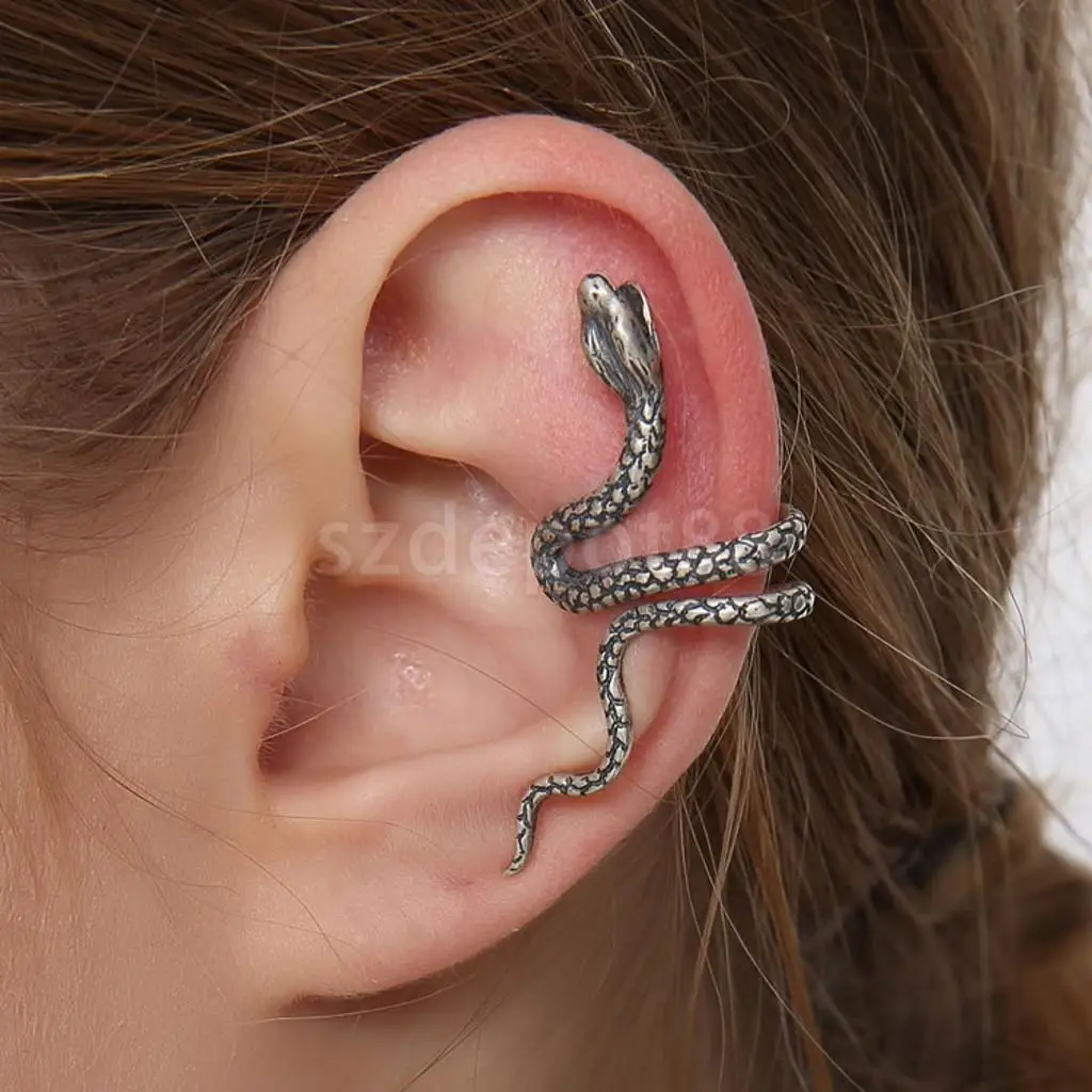 1pc Quality 925 Silver Garter Snake Cuff Ear Clip Punk Gothic Earring Women Men Jewelry Gift
1pc Quality 925 Silver Garter Snake Cuff Ear Clip Punk Gothic Earring Women Men Jewelry Gift